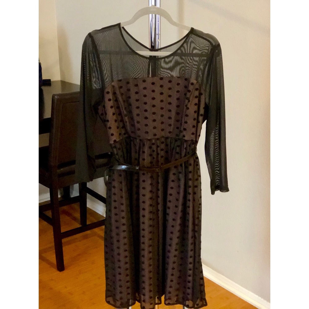 Motherhood Maternity Black Polka Dot Dress